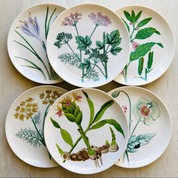 Horchow Other - Vintage Horchow Botanical Herb and Seeds plates